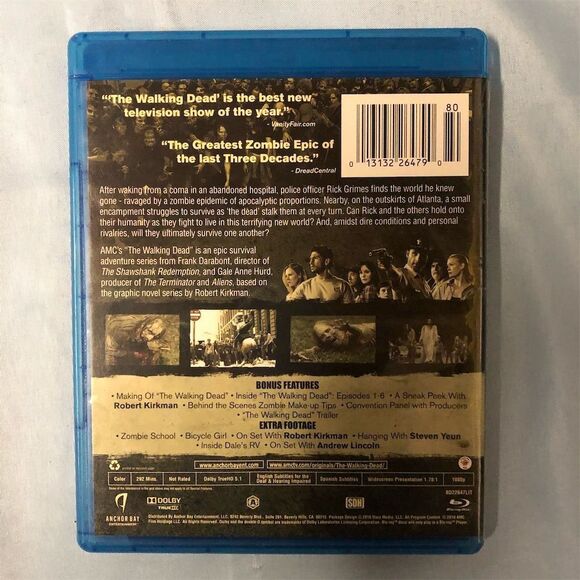 The Walking Dead Complete First Season Blu-ray Horror Thriller 2010 - Picture 2 of 2
